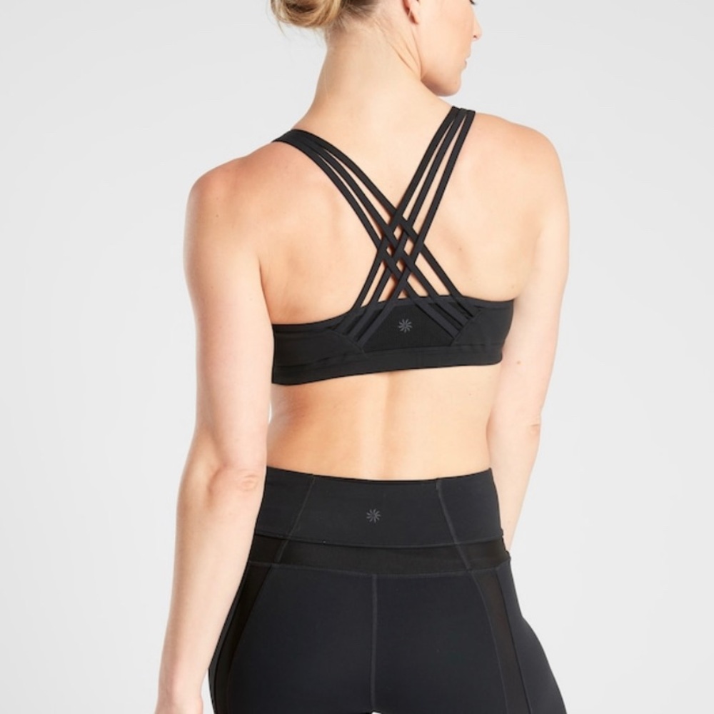 NWT Black Athleta Fully Focused Bra